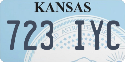 KS license plate 723IYC