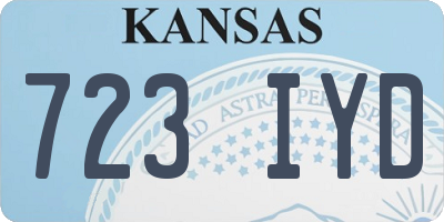 KS license plate 723IYD