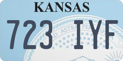 KS license plate 723IYF