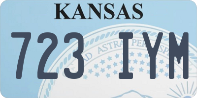 KS license plate 723IYM