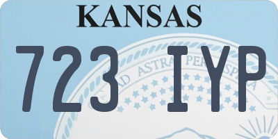 KS license plate 723IYP