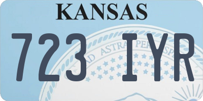 KS license plate 723IYR