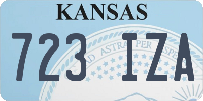 KS license plate 723IZA