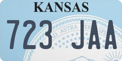 KS license plate 723JAA