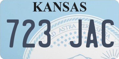 KS license plate 723JAC