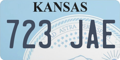 KS license plate 723JAE