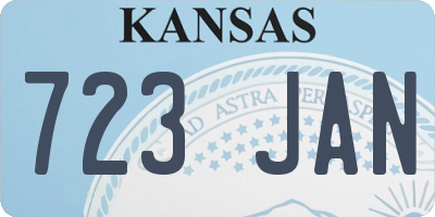 KS license plate 723JAN