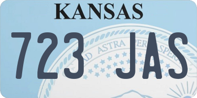 KS license plate 723JAS