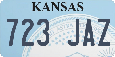 KS license plate 723JAZ