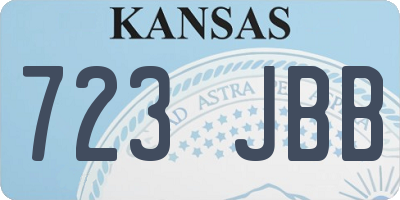 KS license plate 723JBB