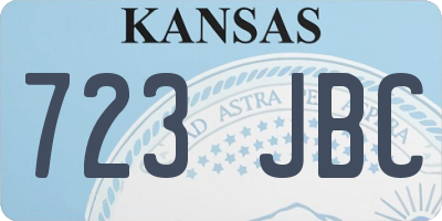 KS license plate 723JBC