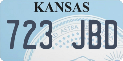 KS license plate 723JBD