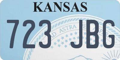 KS license plate 723JBG
