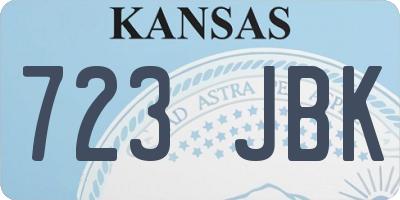 KS license plate 723JBK
