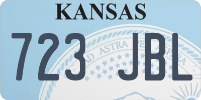 KS license plate 723JBL