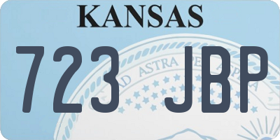 KS license plate 723JBP