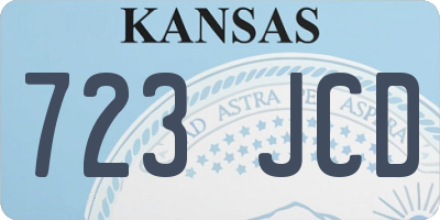 KS license plate 723JCD
