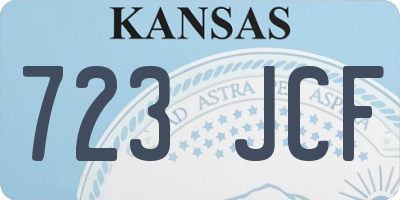 KS license plate 723JCF