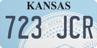 KS license plate 723JCR