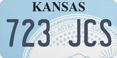 KS license plate 723JCS