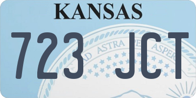 KS license plate 723JCT