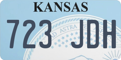 KS license plate 723JDH