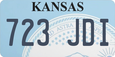 KS license plate 723JDI