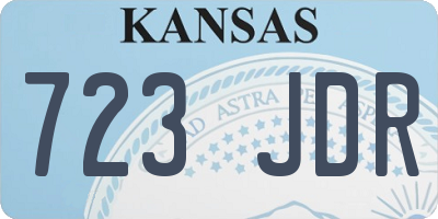 KS license plate 723JDR
