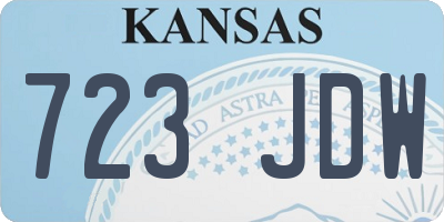 KS license plate 723JDW