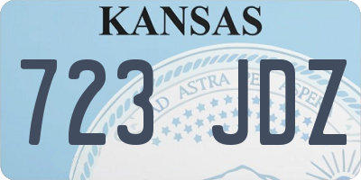 KS license plate 723JDZ