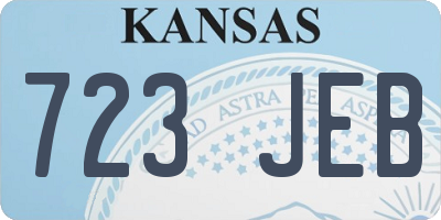 KS license plate 723JEB