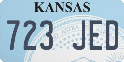 KS license plate 723JED