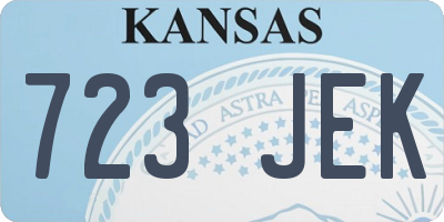 KS license plate 723JEK