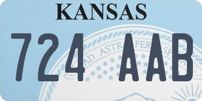 KS license plate 724AAB