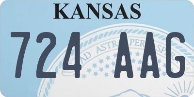 KS license plate 724AAG