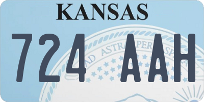 KS license plate 724AAH