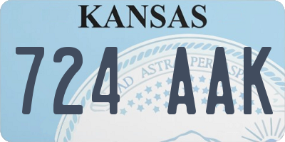 KS license plate 724AAK