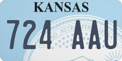 KS license plate 724AAU