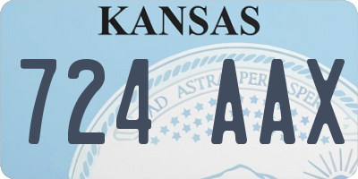 KS license plate 724AAX