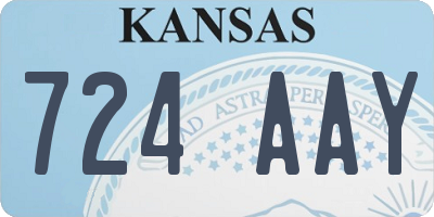 KS license plate 724AAY