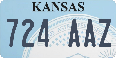 KS license plate 724AAZ