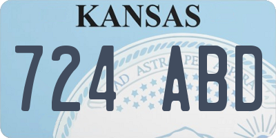 KS license plate 724ABD