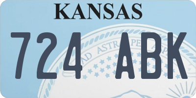 KS license plate 724ABK