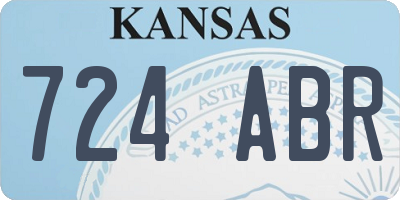 KS license plate 724ABR