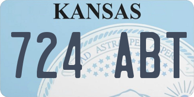 KS license plate 724ABT