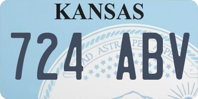 KS license plate 724ABV