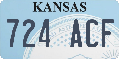 KS license plate 724ACF