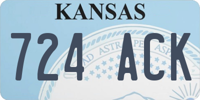 KS license plate 724ACK