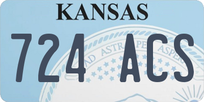 KS license plate 724ACS