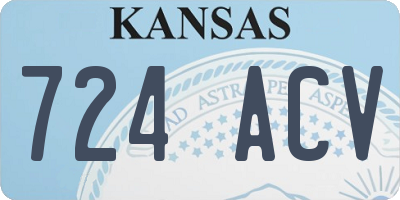 KS license plate 724ACV